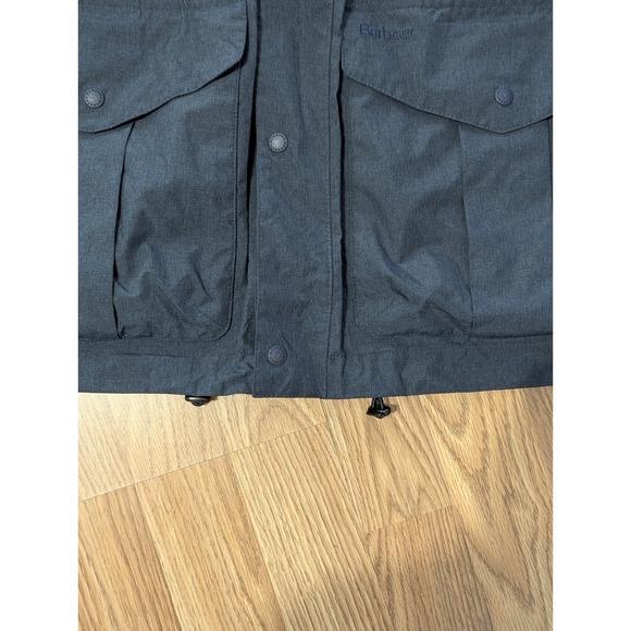 Barbour Rivington Mens Rain Jacket Blue Medium Hooded Waterproof Breathable - Picture 6 of 16
